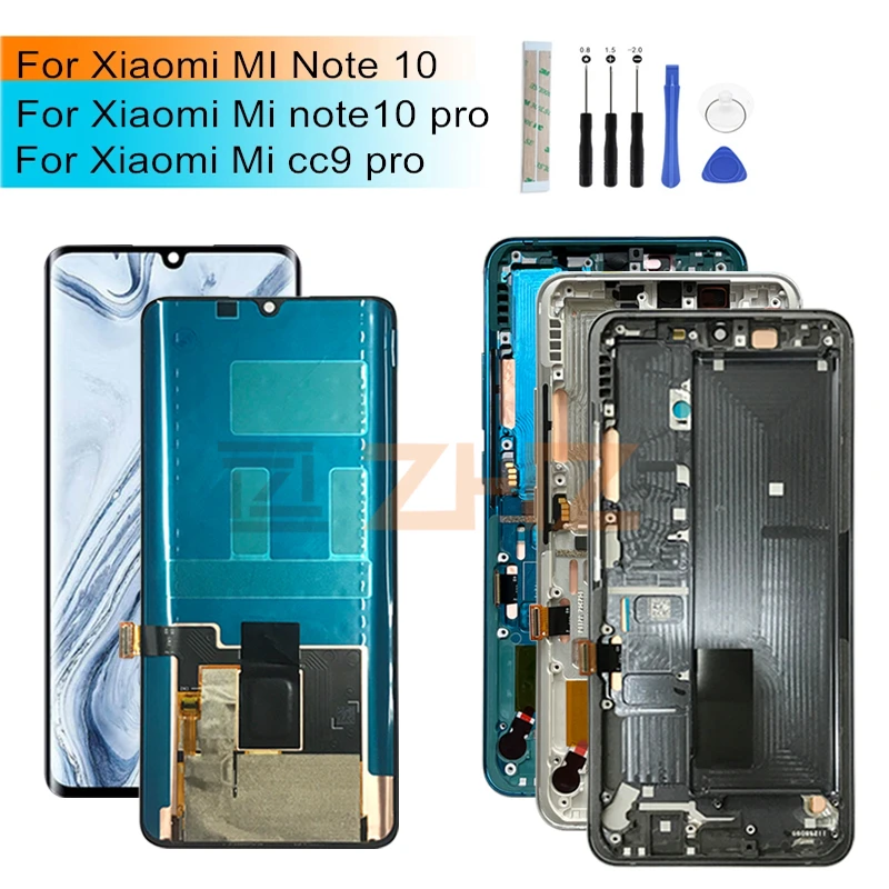 ЖК дисплей с сенсорным экраном и дигитайзером в сборе для Xiaomi Mi Note 10 дигитайзер