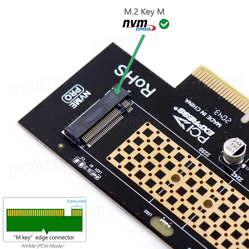 Карта адаптера M.2 NGFF к PCI-E PCI Express 3 0 NVME M KEY SSD pcie M2 riser Card адаптер с низкопрофильной