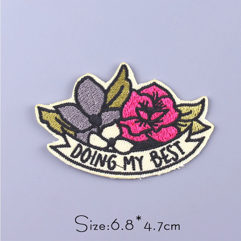 

Cartoon Patch Iron On Patches On Clothes Jacket Stripes Applique Sewing Jeans DIY Crystal Patch Embroidered Patches For Clothing