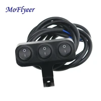 moflyeer motorcycle electric accessories modified aluminum alloy switches black switch headlights spotlights explosion light