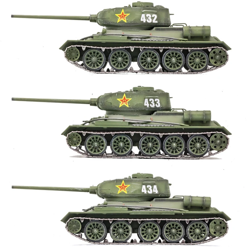

Panzercorps 1 / 72 T34 T-34 / 85 tank, Chinese army, hongwuxing 432 finished product