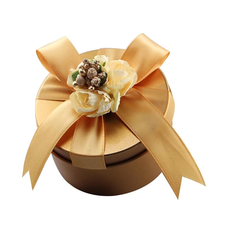 Large Creative Heart Round Square Shaped Wedding Gift Box Tinplate For Baby Shower