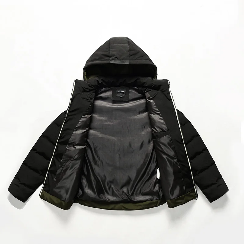 Covrlge Slim Jacket Men Autumn Spring Thicken Mens Coat Warm Outwear Windproof Hooded Overcoat Zipper Parkas Jackets Man MWM084