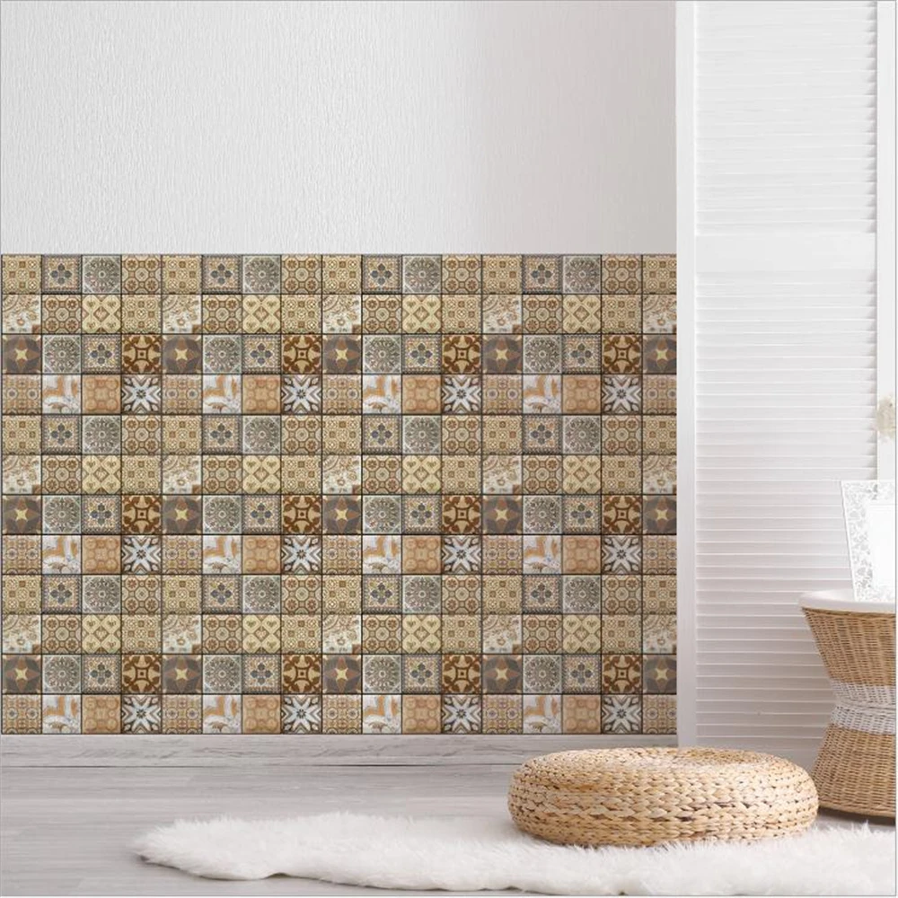 Self-adhesive Wall Paper 3D Brick Stone Rustic Effect Sticker For Living Room Bathroom DIY Stickers Home Decoration | Дом и сад