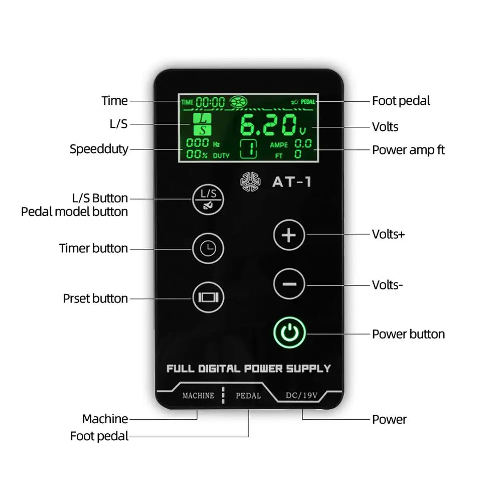 BellyLady Tattoo Power Supply Fonte For Machines Touch Screen Source T700 Digital LCD Makeup Dual Supplies | Красота и здоровье