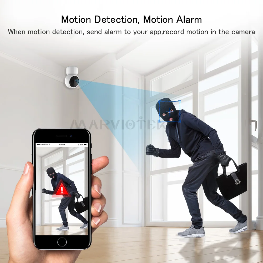 Домашняя IP камера безопасности WIFI двухсторонняя аудио видео видеонаблюдения