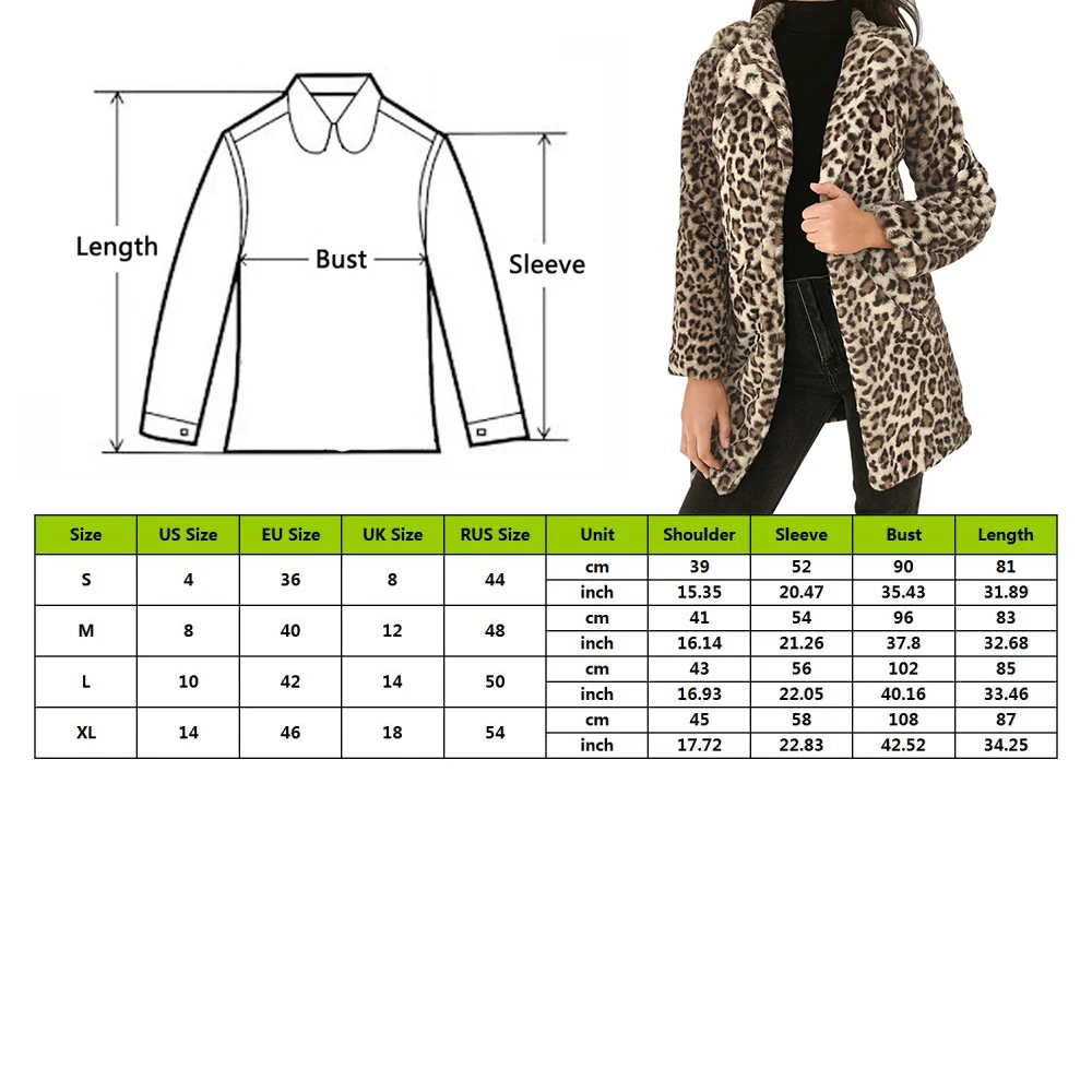 HEFLASHOR 2019 Leopard Printed Coats Casual Furry Notched Winter Coat Women Lapel Collar Long Parkas Sexy Slim Outerwear | Женская