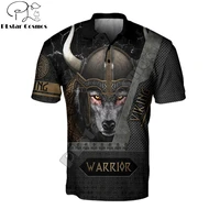 viking armor wolf tattoo 3d printed mens polo shirt summer short sleeve t shirt streetwear casual fashion men tops pol 03