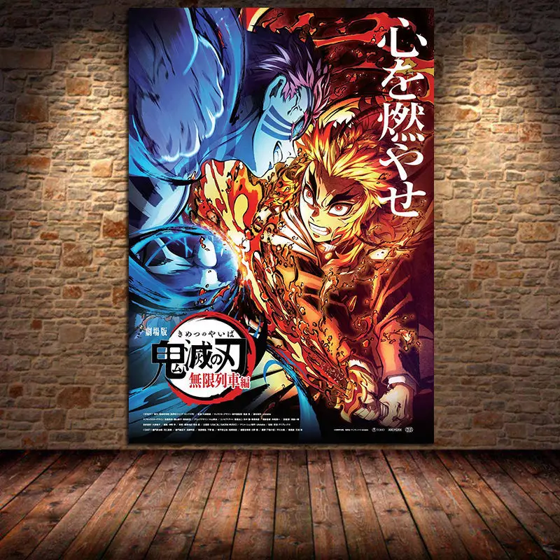 

Japanese Anime Demon Slayer Canvas Painting Poster Prints Home Decor Wall Art Pictuer Bedroom Living Kids Room Cuadros Unframed