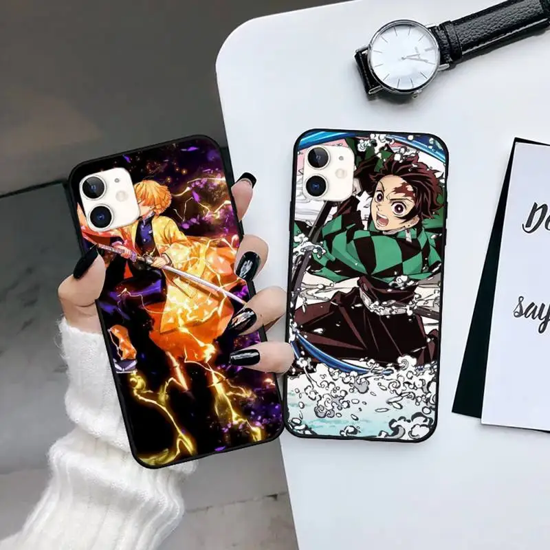 

demon slayer kimetsu no yaiba Phone Case for iPhone 7 8 11 12 Pro X XS XR Samsung A S 6 7 9plus 10plus 21s 71