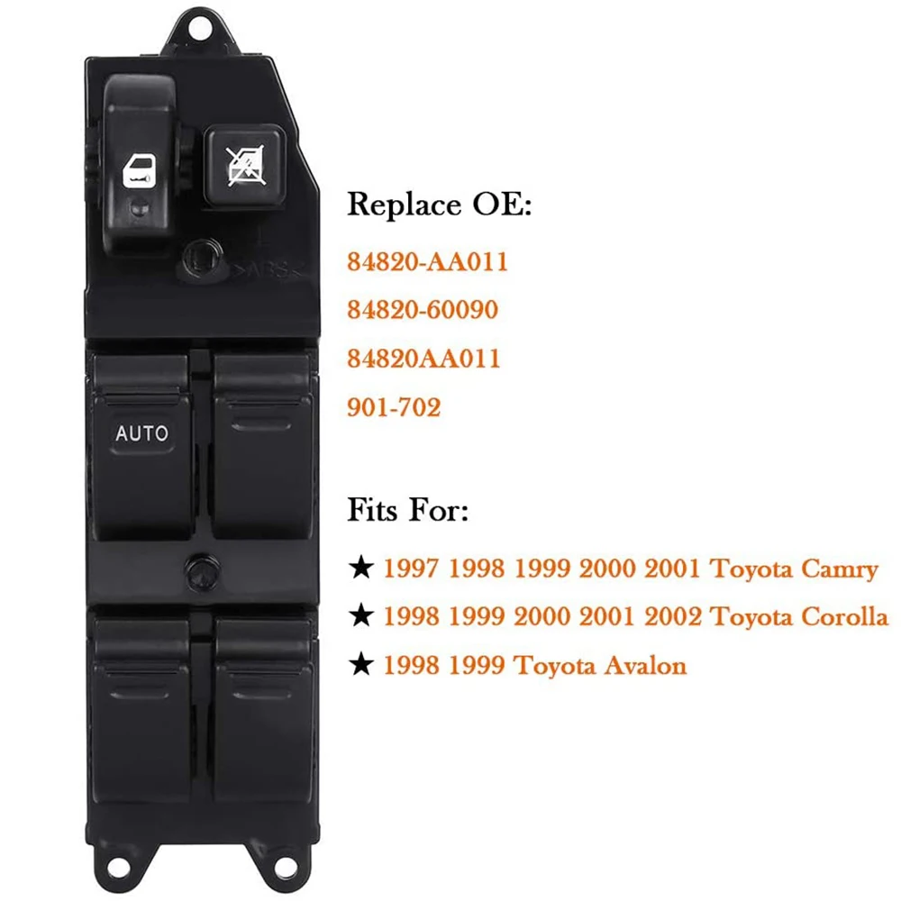 Главный переключатель управления дверью окна электропривода для 1997-2001 Toyota Camry