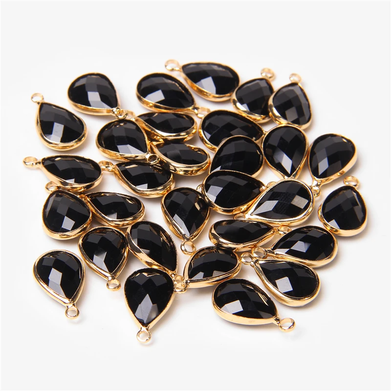 

Charm Quartzs Glass Pendant Water Drop Shape for Jewelry Making DIY Women's necklace bracelet earring accessories Free Shipping