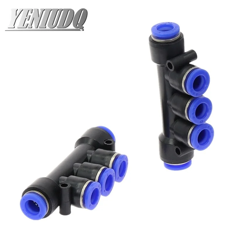 

Пневматический фитинг PK, 5-ходовой, одно касание, 4-12 мм, серебристый