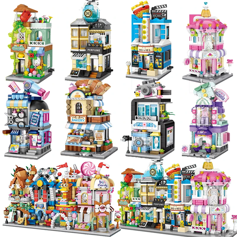 LOZ City миниатюрный магазин розничных продавцов домашний пирожный мороженое набор