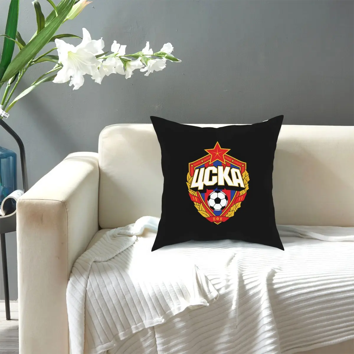 

Russia CSKA Moscow Football Club Mask (2) Throw Pillow Cover Cushions for Sofa Pillowcase 40x40 Cushion Covers