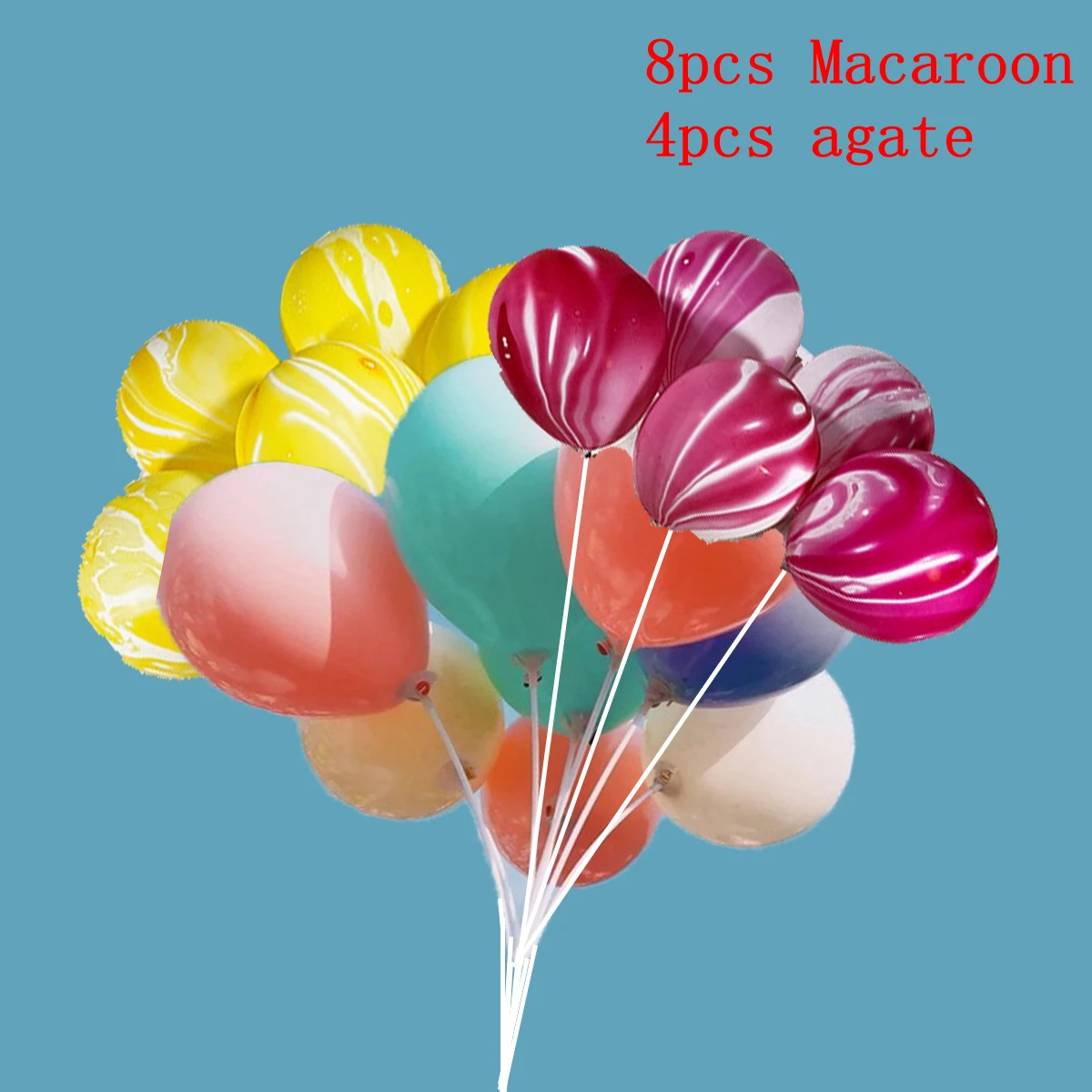 12 шт. воздушные шары в виде макаруна агат розовых конфетти на день рождения