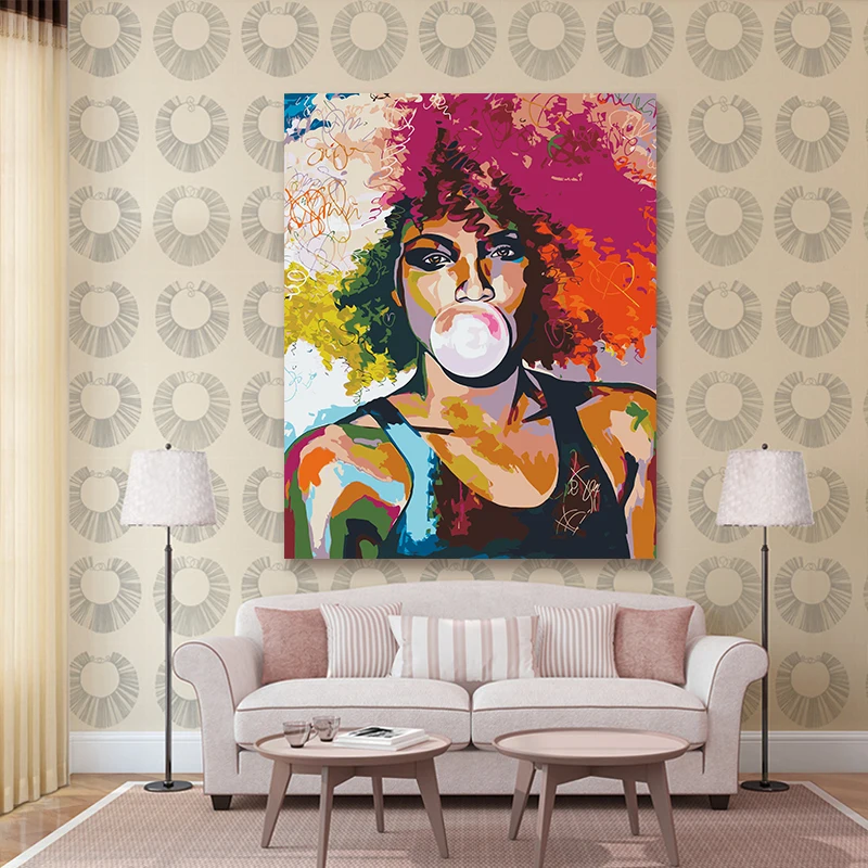 Картина по номерам африканская леди красота портрет картины маслом ручной