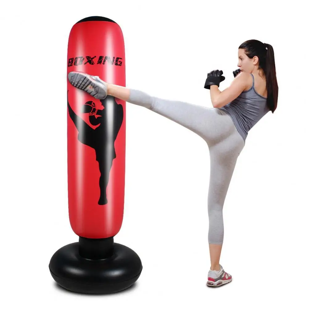 

Punching Bag Smooth Surface Inflatable Free Standing Kids Punching Boxing Bag Inflatable Human Wall Tumbler Boxing Column