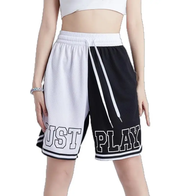 

Ladies Outdoor Shorts Summer Sports Running Basketball Ice Silk Loose Oversized American Quick-drying Training Five-point Pants