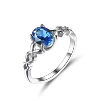 women intersecting hollow girl ring fashion blue cubic zirconia ring lady engagement jewelry valentines day gift for girlfriend