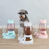 2 in 1 528ml cat water bottle 2 2l food feeder dispenser automatic dog cats drinking bottles feeding bowl dispensers pet supplie