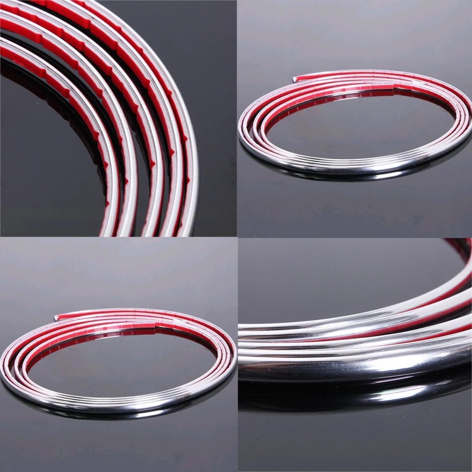 Универсальная хромированная декоративная лента 6 мм * 2 м для стайлинга