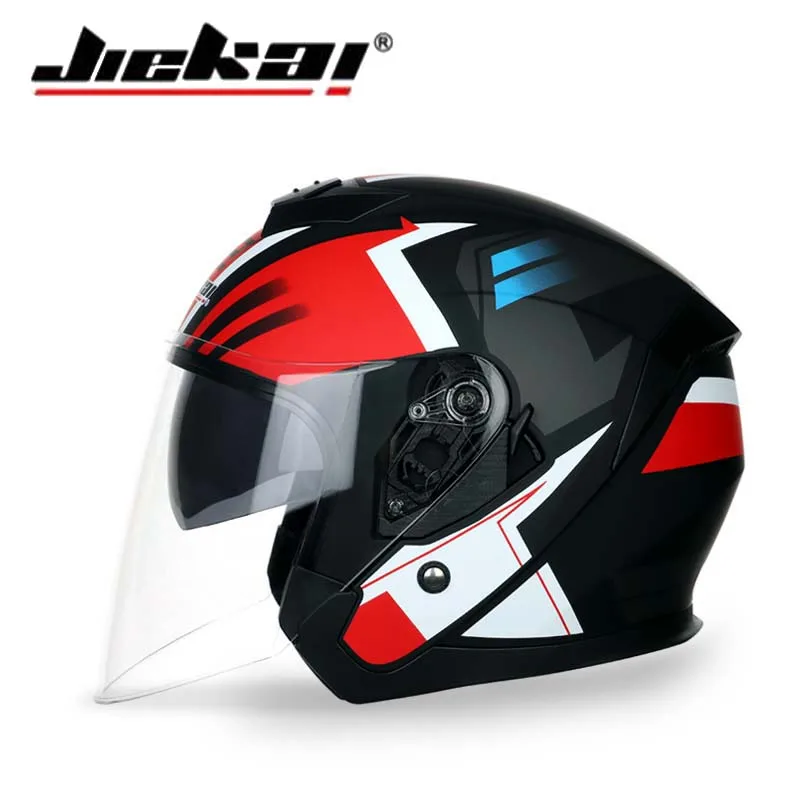 Шлем JIEKAI электрический с двойными линзами для мужчин и женщин мотоциклетный шлем