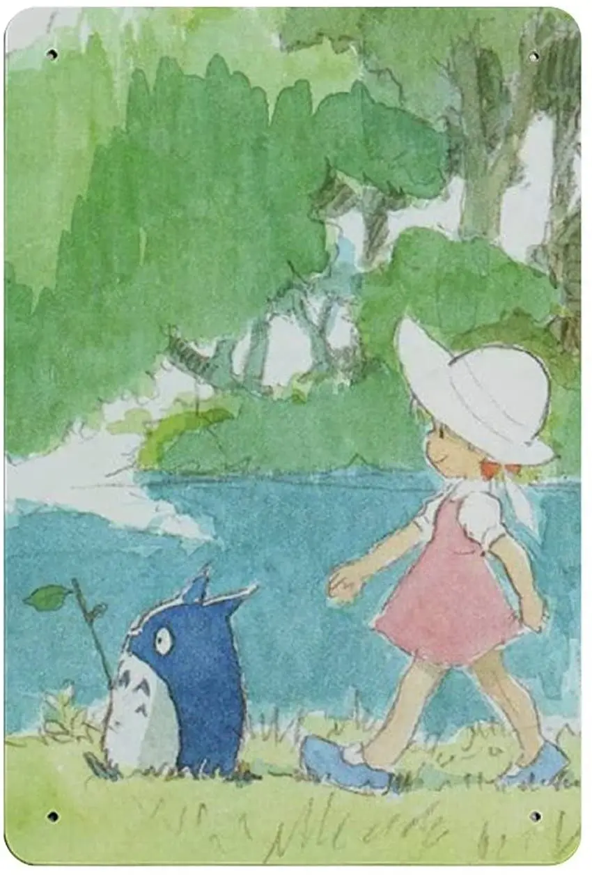 Мой сосед Тоторо аниме постер 40 ретро металлический жестяной знак шикарное