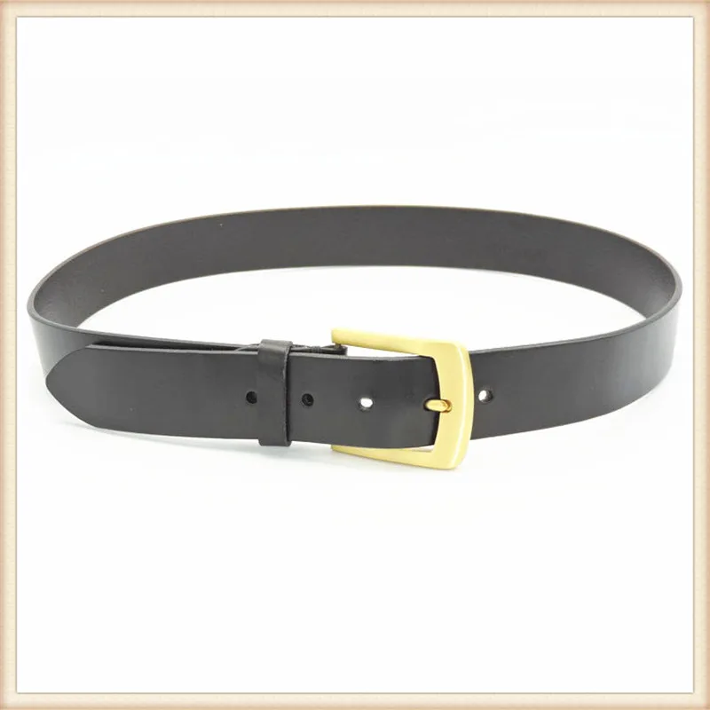

Men's copper buckle belt genuine leather belt for men genuine leather belt cow full grain genuine leather belt male belt