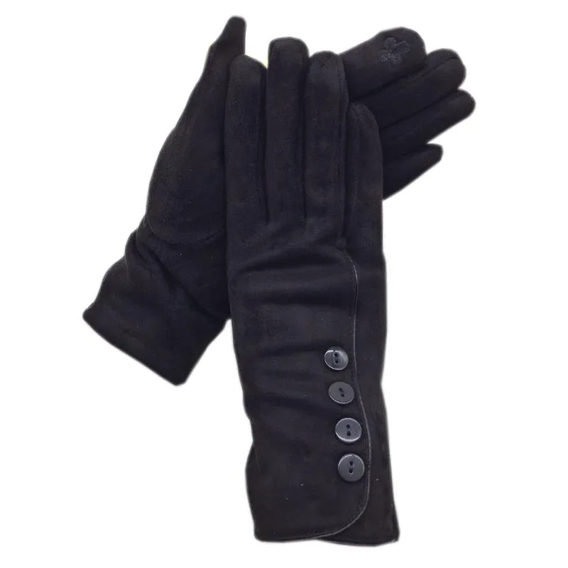 

Winter ladies gloves 2020 new fashion suede thickened super soft touch screen winter gloves black beige dark blue brown sports r