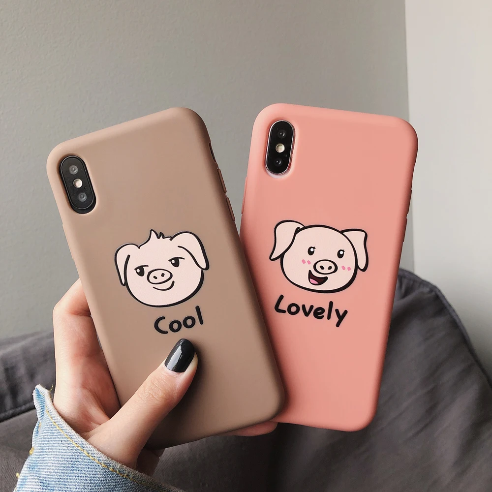 Чехол с рисунком свинки для Apple iPhone Xs Max X XR Роскошный прекрасный Модный мягкий из