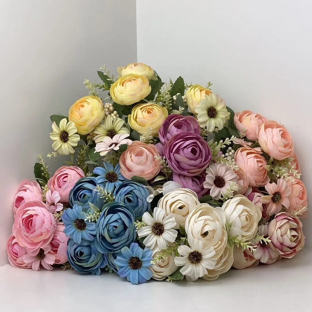 

Simulated Rose Flower Home Decoration Hotel Living Room Wedding Decoration Plant Accessories Wall Hanging Decor Small Plant