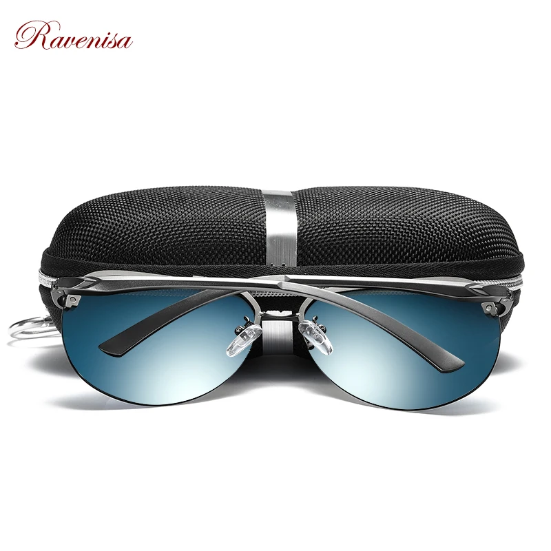 Мужские солнцезащитные очки без оправы из алюминия ультралегкие