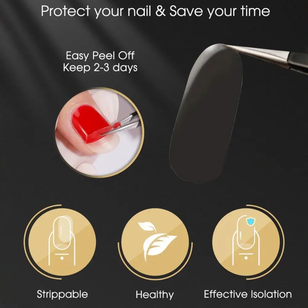 

Fashion Convenient Easy to Use Nail Double-row Guard Film for Ladies Nail Polish Patch Nail Protector Film