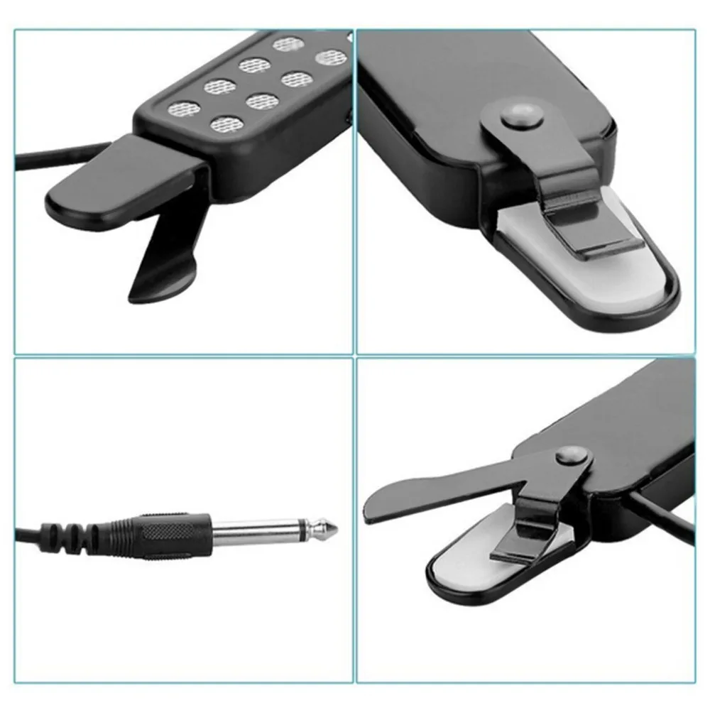 sound pickup 12 loch clip auf mikrofon draht verstärker lautsprecher für akustische elektrische gitarre wandler für guitarra player fre