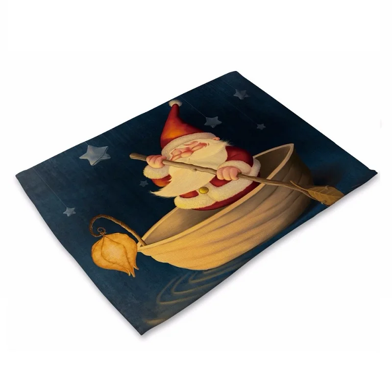 CAMMITEVER Christmas Cup Plate Holder Mat Tableware Placemat Coffee Tea Pad Kitchen Accessories Drinks Table |