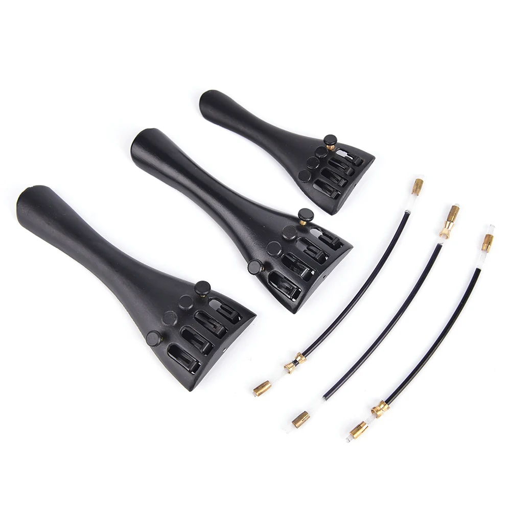 

Violin 1/8 3/4 4/4 Carbon Fiber Violino Fiddle Tailpiece Tailgut 4 Fine Tuners Parts Accessories