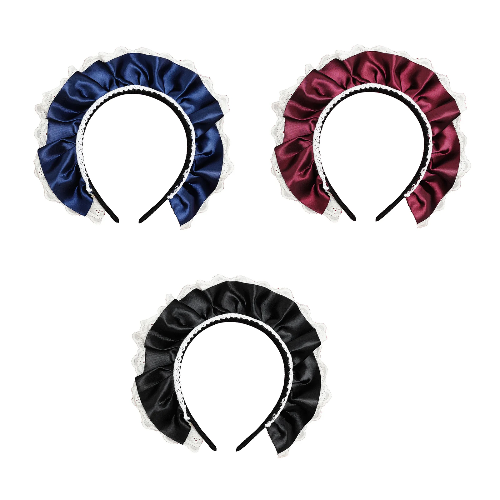 Лоли горничной с лентой и кружевом Одежда для танцев повязка на голову