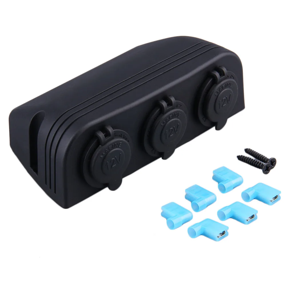 Новая 3 в 1 черная розетка для автомобильного прикуривателя Разветвитель 12