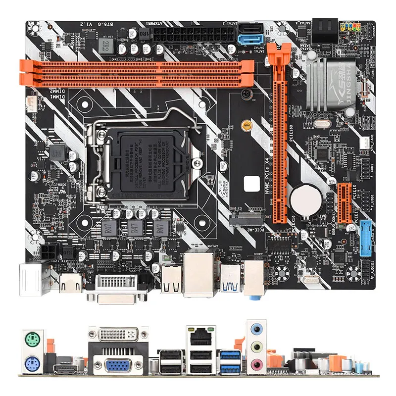 Kaufen JINGSHA B75G LGA 1155 Motherboard Set Mit 2x8GB = 16GB 1600MHz DDR3 Desktop Speicher USB 3,0 SATA3 NVME M.2 Slot