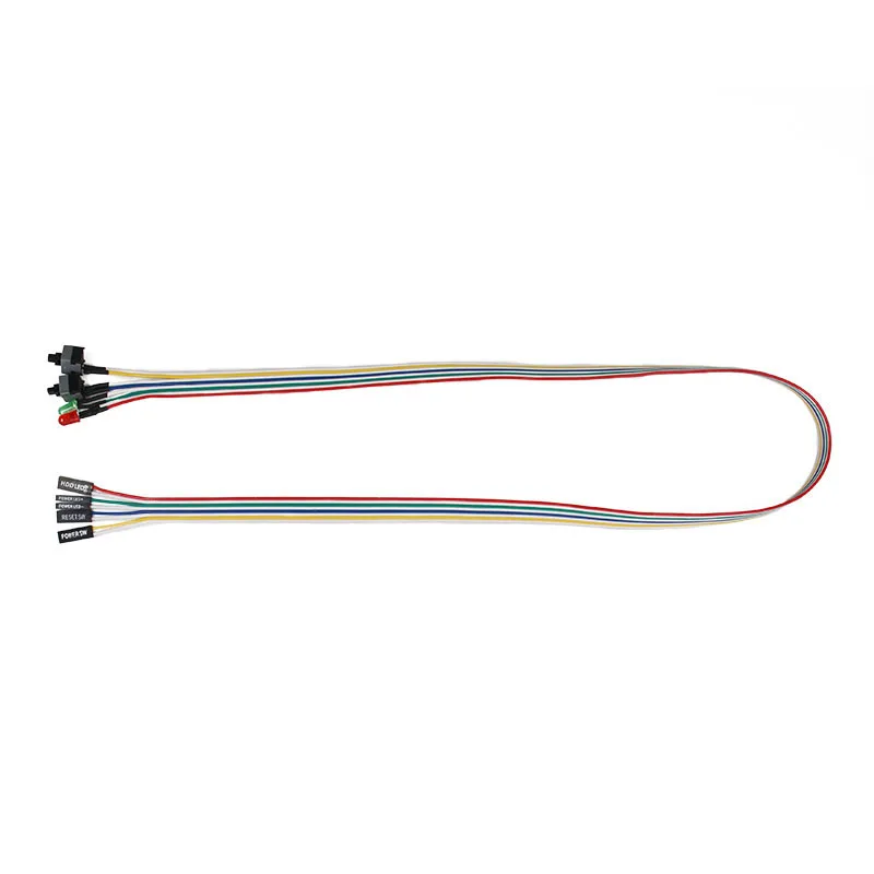 

1 pc ATX PC Computer Motherboard Power Cable 2 Switch On/Off/Reset with LED Light 60CM