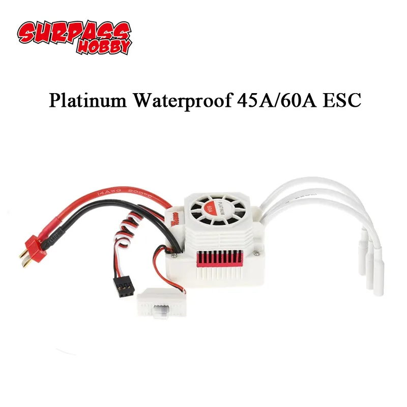 SURPASSHOBBY Platinum Водонепроницаемая серия бесщеточный 45A/60A ESC для 1/10 1/12 RC Автомобильная