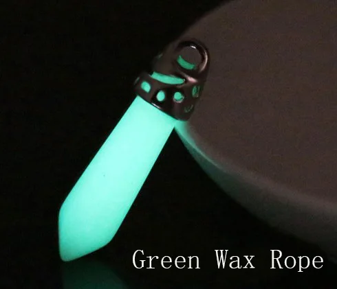 Black Rope Green Модное ожерелье с люминесцентным камнем, шестиугольная колонна, светящаяся подвеска с натуральным кристаллом, ожерелье для женщин, очаровательное ювелирное изделие - Окраска металла: Black Rope Green