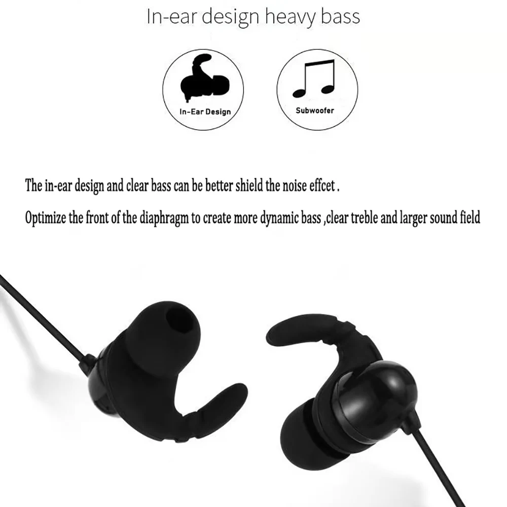 Bluetooth наушники беспроводные V5.0 Бег Спорт басов Беспроводные с микрофоном для Xiaomi