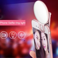 portable selfie lamp led selfie ring flash light mobile phone 20 leds luminous ring clip light for iphone x 8 7 6 s plus samsung