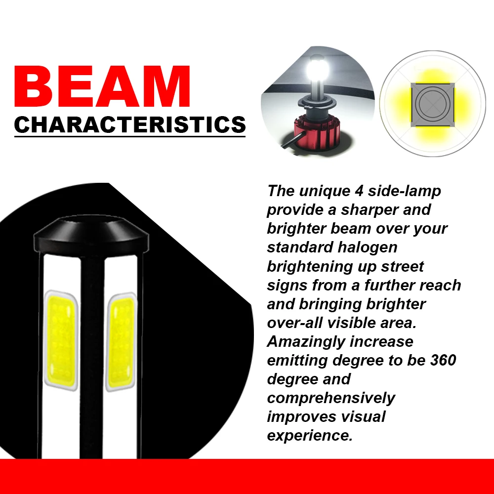 Автомобильные лампы 10000лм светодиодный H4 головной светильник автомобильный