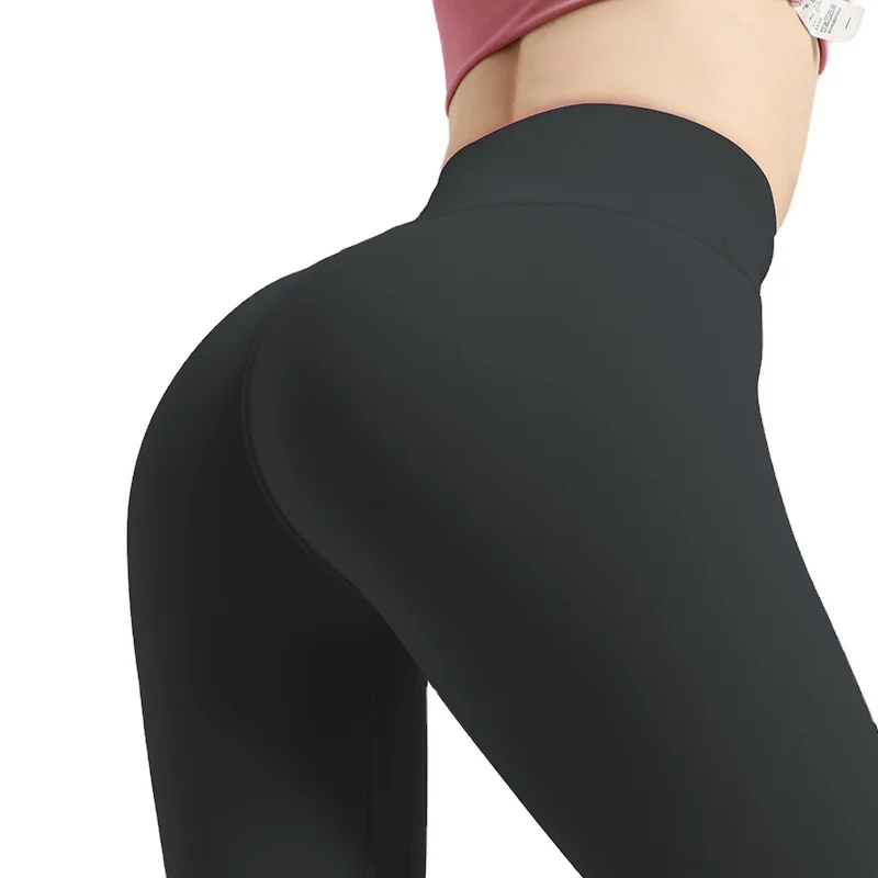 

Оптовая продажа, эластичные обтягивающие спортивные женские бесшовные тренировочные штаны с высокой талией для занятий йогой