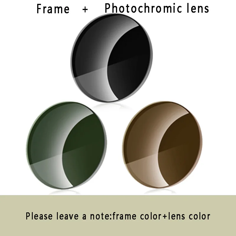 Photochromic lens Винтажная оправа для очков по рецепту, ультра-светильник, оптические очки для близорукости, мужские оправа из чистого титана, ретро очки для чтения - Цвет оправы: Photochromic lens
