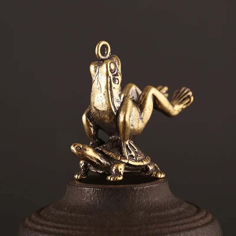 Медная черепаха переносной ключ в форме лягушки цепочка подвески украшения