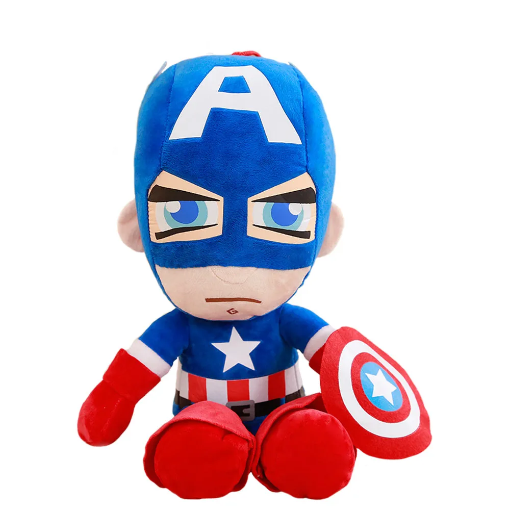 Marvel, Мстители, Капитан Америка, Железный человек, Человек-паук, плюшевая игрушка, мягкая кукла, подарок на день рождения для детей, мальчиков, 25-50 см